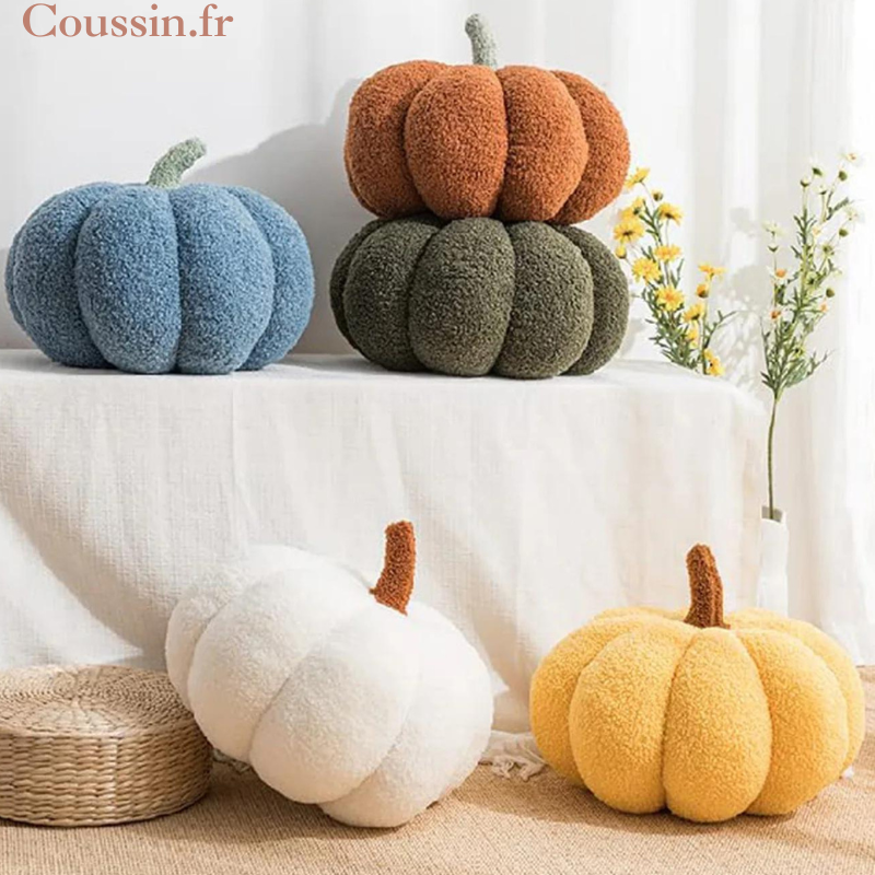 Coussin citrouille vert