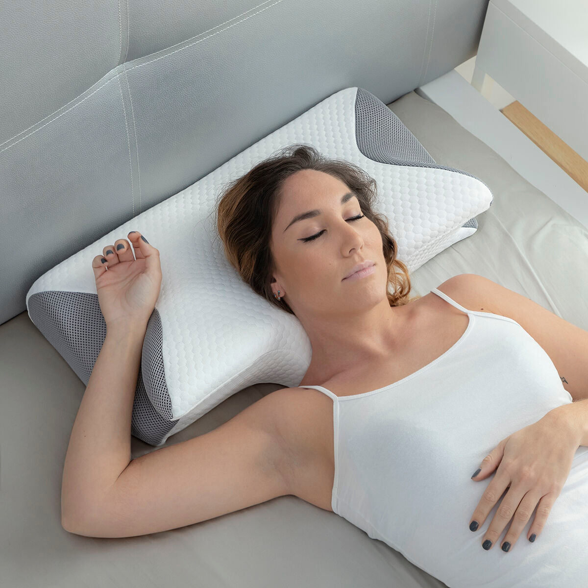 Coussin ergonomique anti ronflement